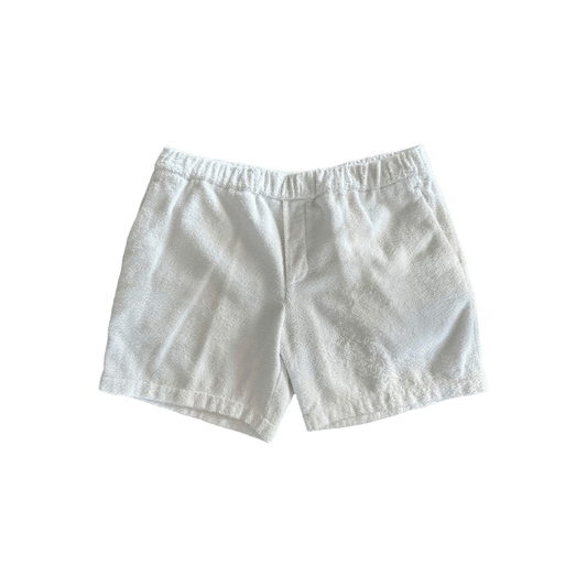Prada White & Black Logo Towel Shorts - Morely TrendsPrada Type here:)