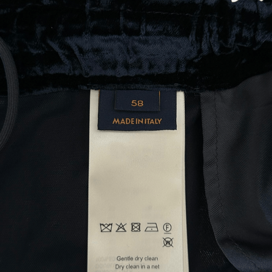 Louis Vuitton Navy Velvet Flared Track Pants - Morely TrendsLouis Vuitton Type here:)