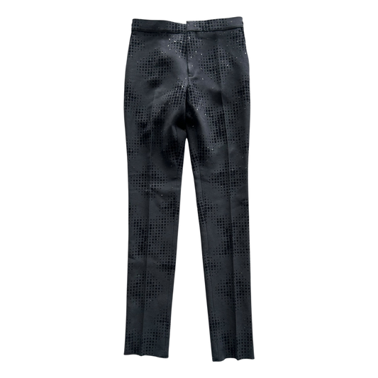 Louis Vuitton Black Crystal Monogram Trousers