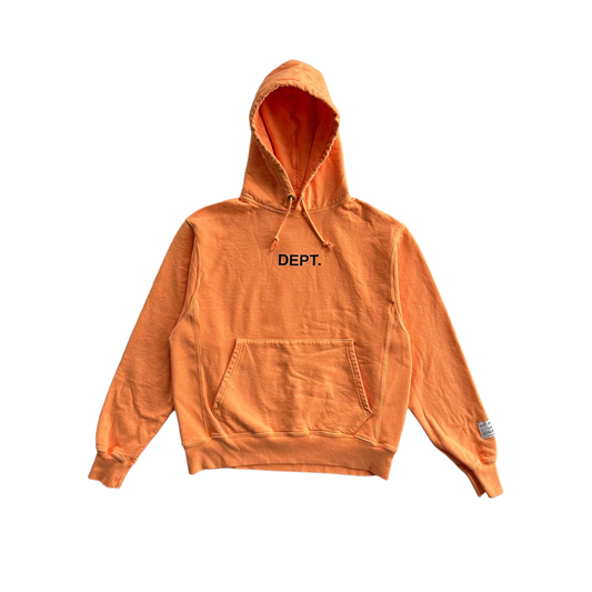 Gallery Dept Orange & Black Dept Logo Hoodie