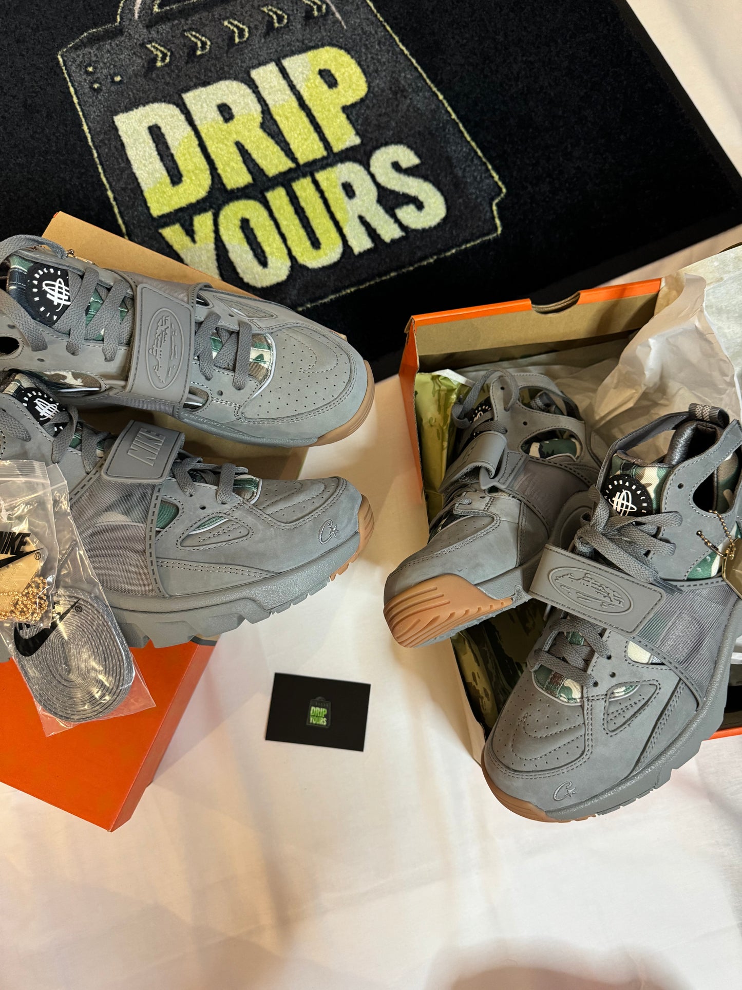 Corteiz x Nike Air Trainer Huarache Gully Grey
