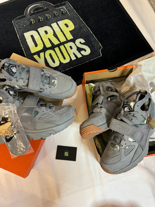 Corteiz x Nike Air Trainer Huarache Gully Grey