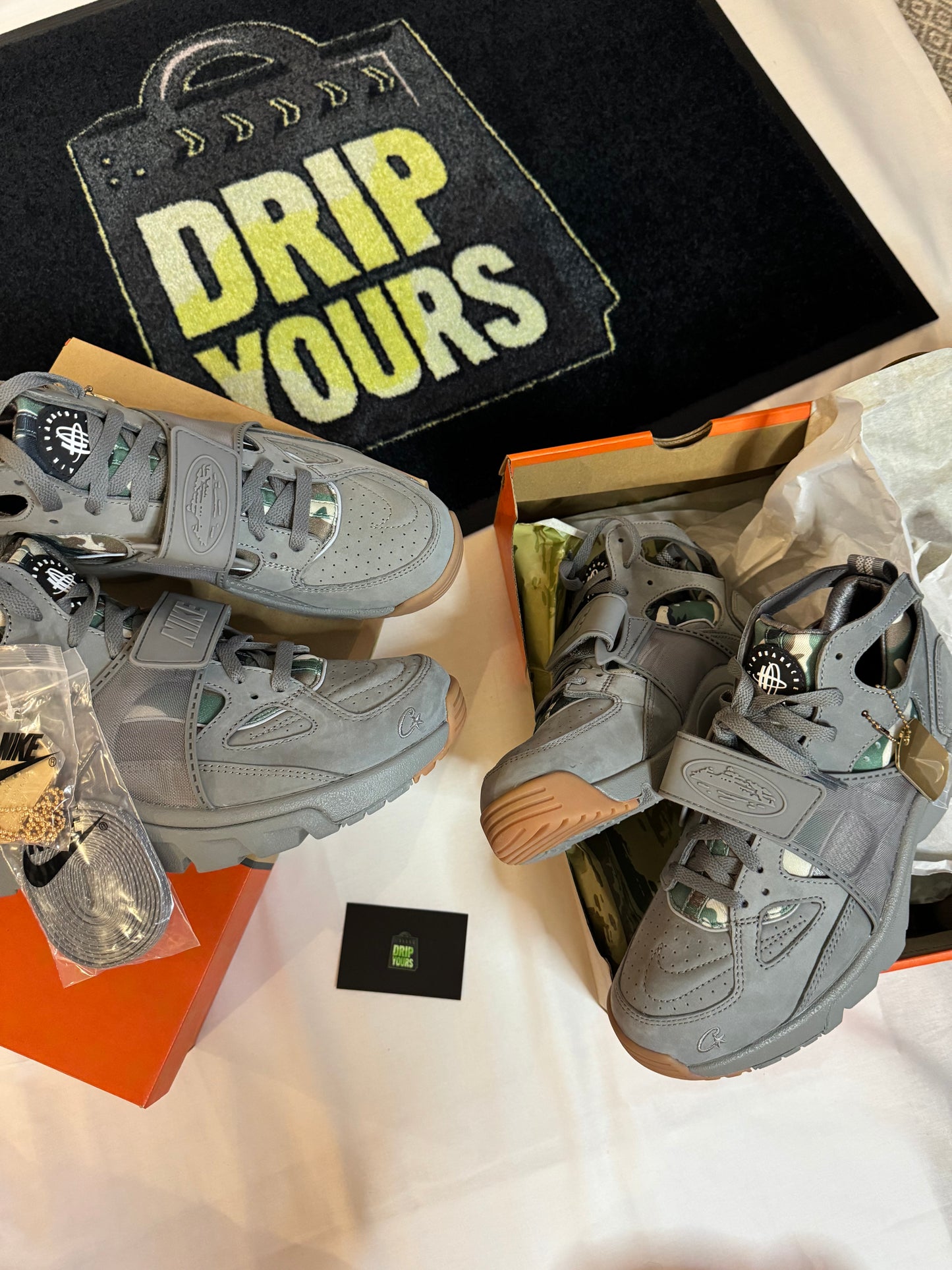 Corteiz x Nike Air Trainer Huarache Gully Grey