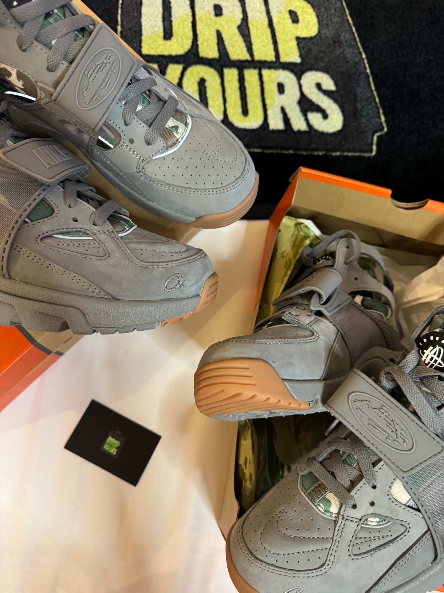 Corteiz x Nike Air Trainer Huarache Gully Grey