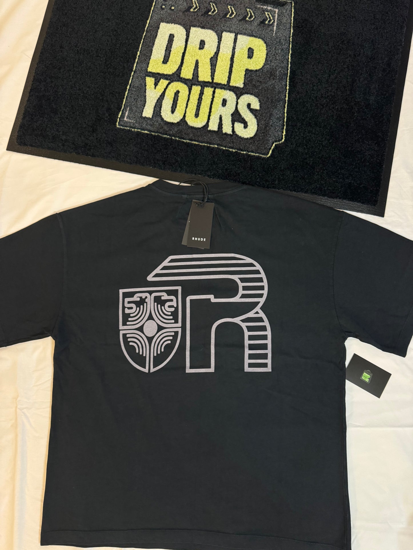 Men's Vintage Black Rhude 'Banque' Logo T-Shirt
