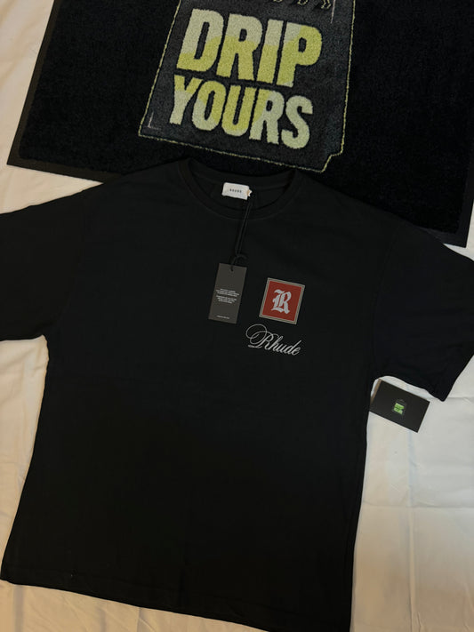 Men's Black Rhude Monaco Vintage Logo T-Shirt