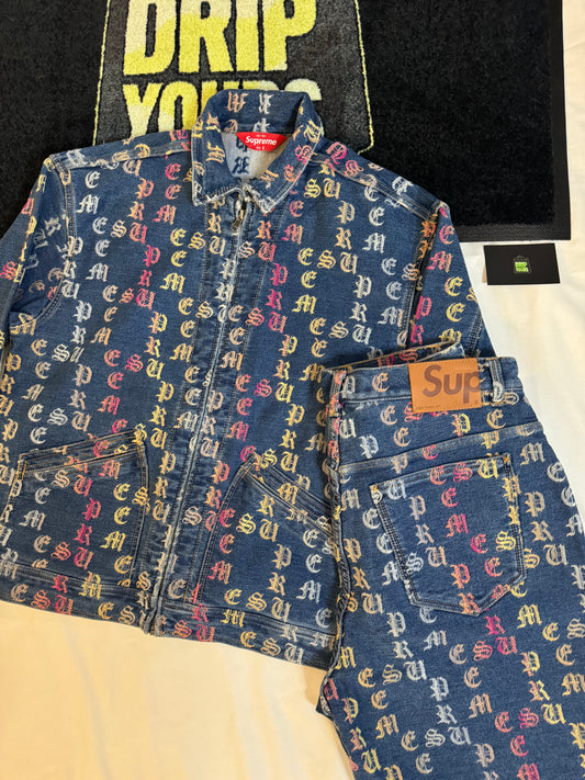 Supreme Gradient Jacquard Denim Work Jacket & Jeans