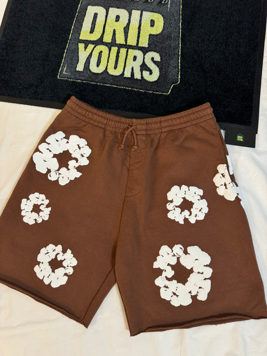 Denim Tears The Cotton Wreath Brown Shorts