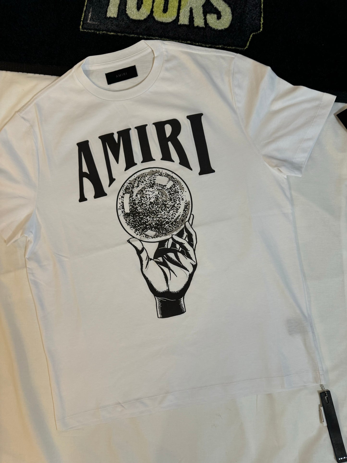 Amiri Crystal Ball Logo T Shirt White