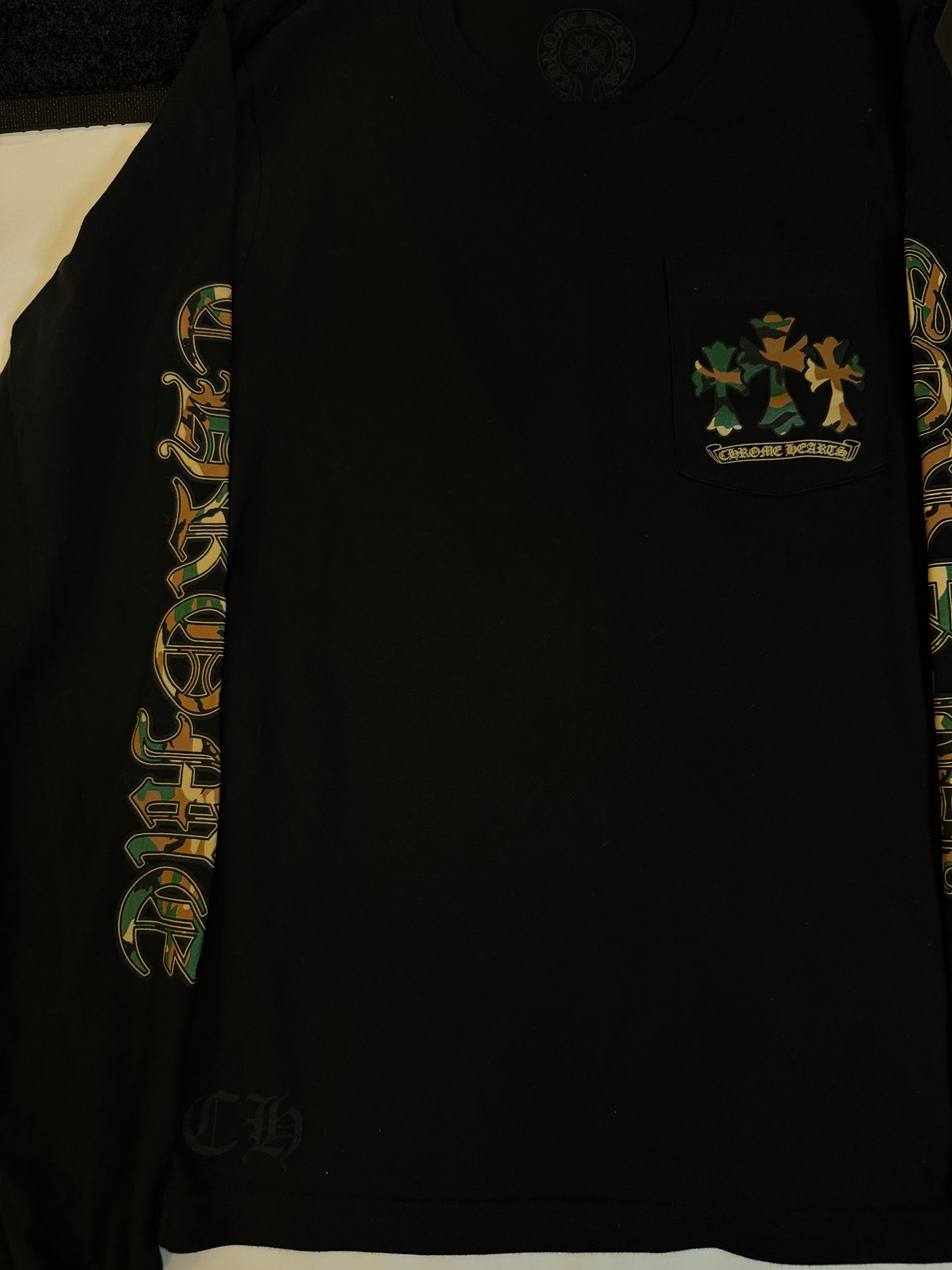 Chrome Hearts Horse Shoe Long-Sleeve T-Shirt 'Black/Camo'