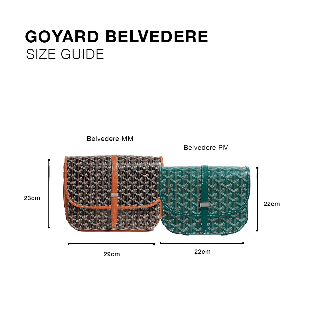 Goyard Goyardine Belvedere II Black/Tan PM Messenger Bag