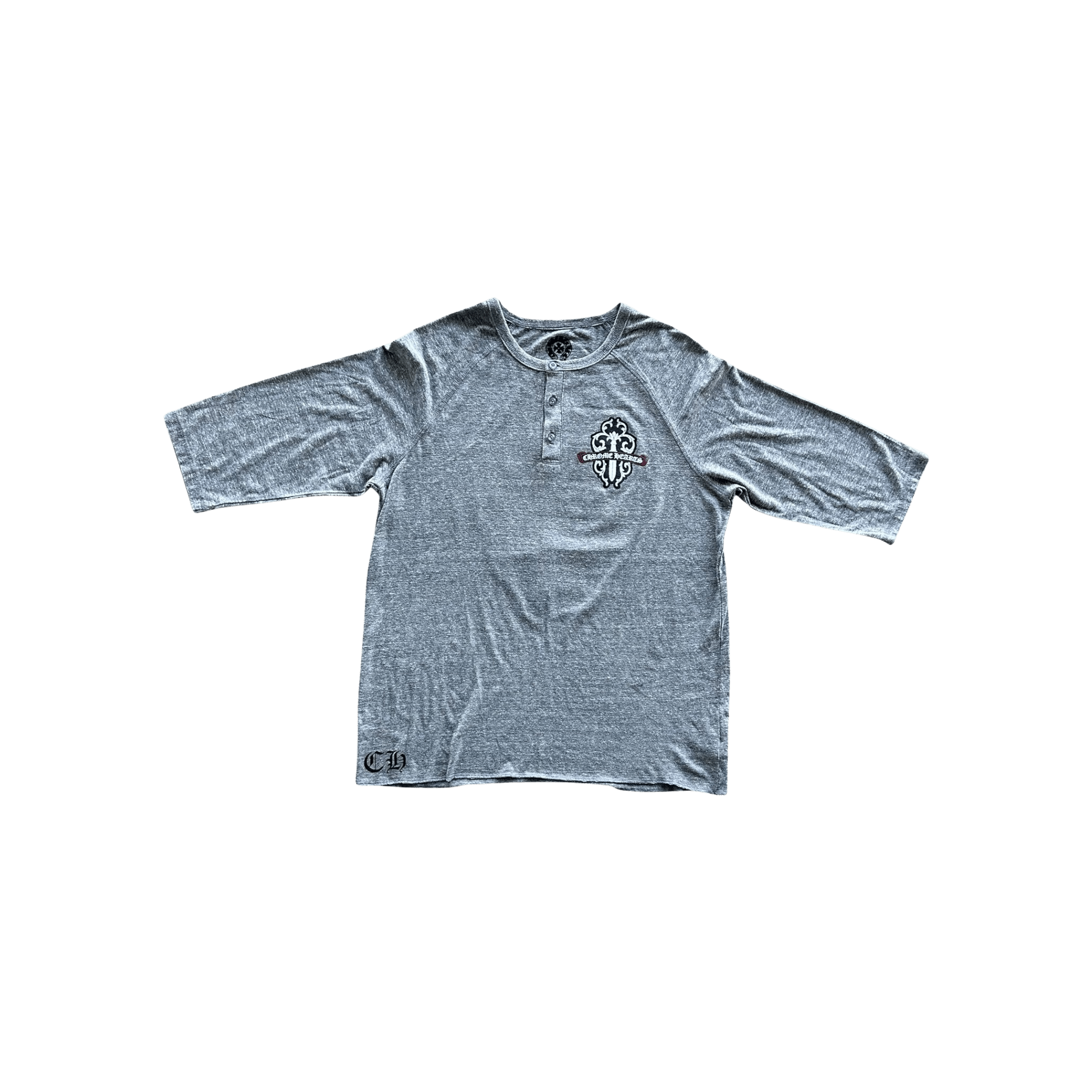 Chrome Hearts Grey & Multicolor Dagger Logo Women's T-Shirt