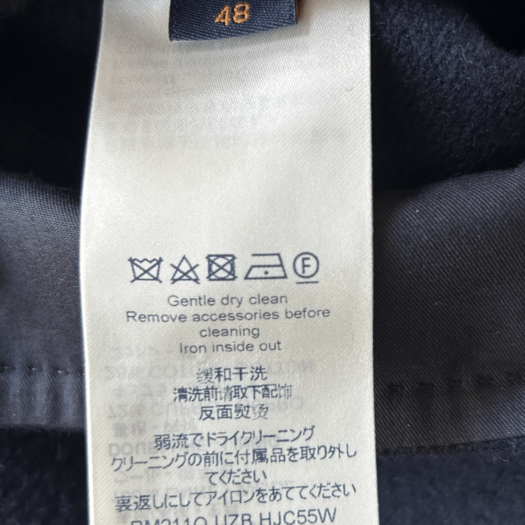 Louis Vuitton Navy Wool Peacoat