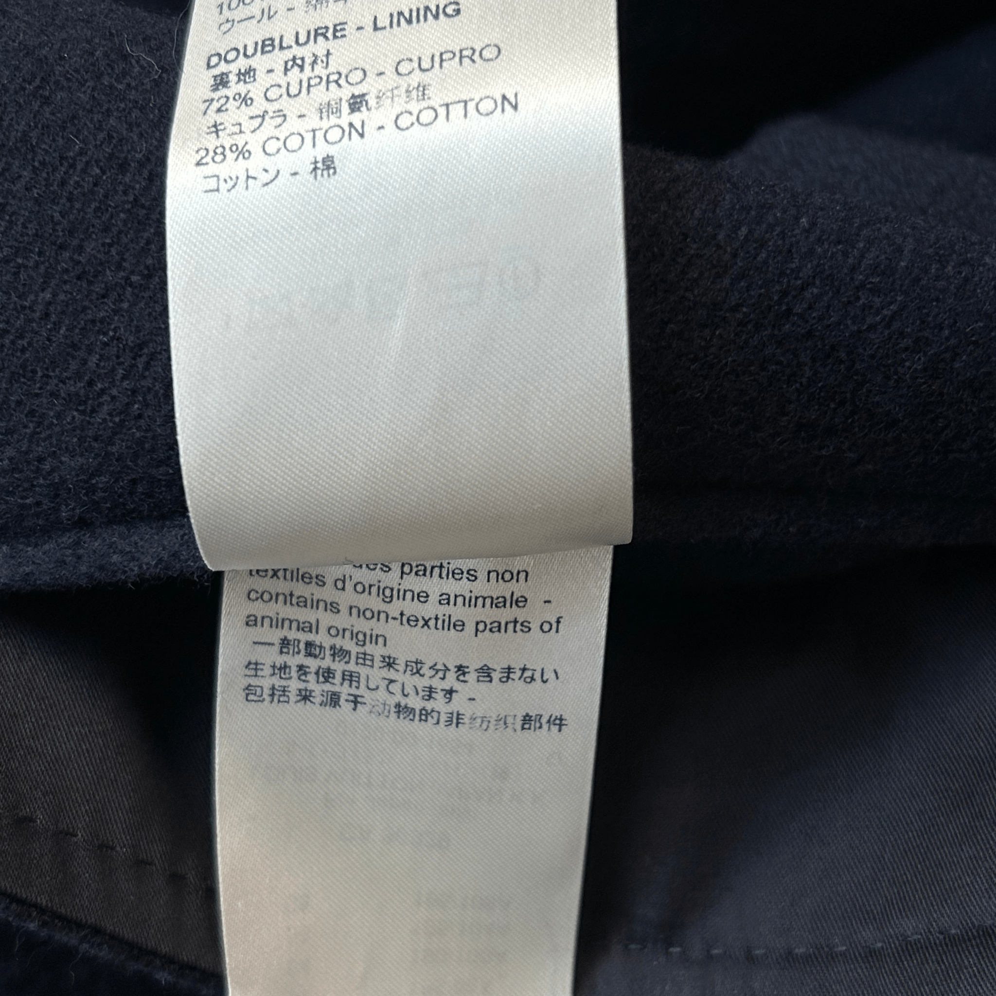 Louis Vuitton Navy Wool Peacoat