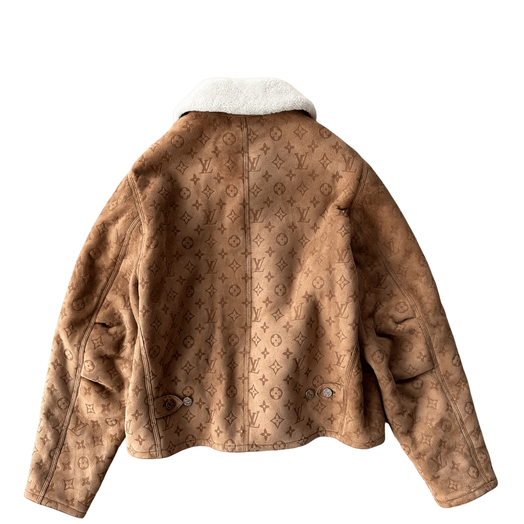 Louis Vuitton Brown Monogram Shearling Jacket