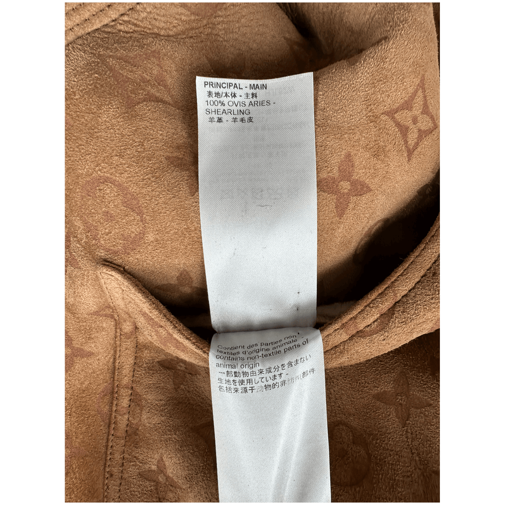 Louis Vuitton Brown Monogram Shearling Jacket
