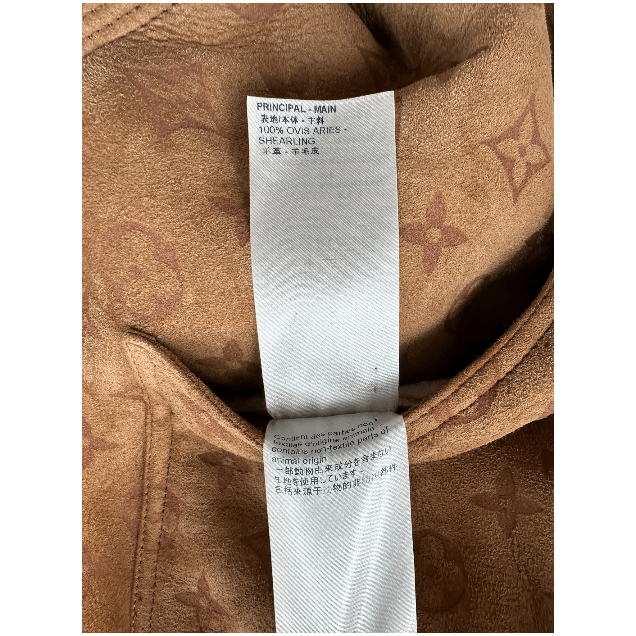 Louis Vuitton Brown Monogram Shearling Jacket