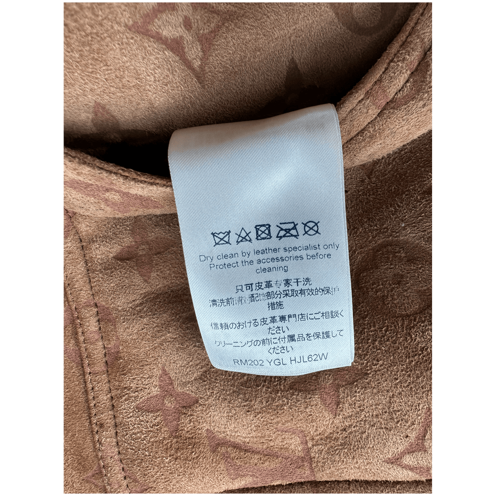 Louis Vuitton Brown Monogram Shearling Jacket