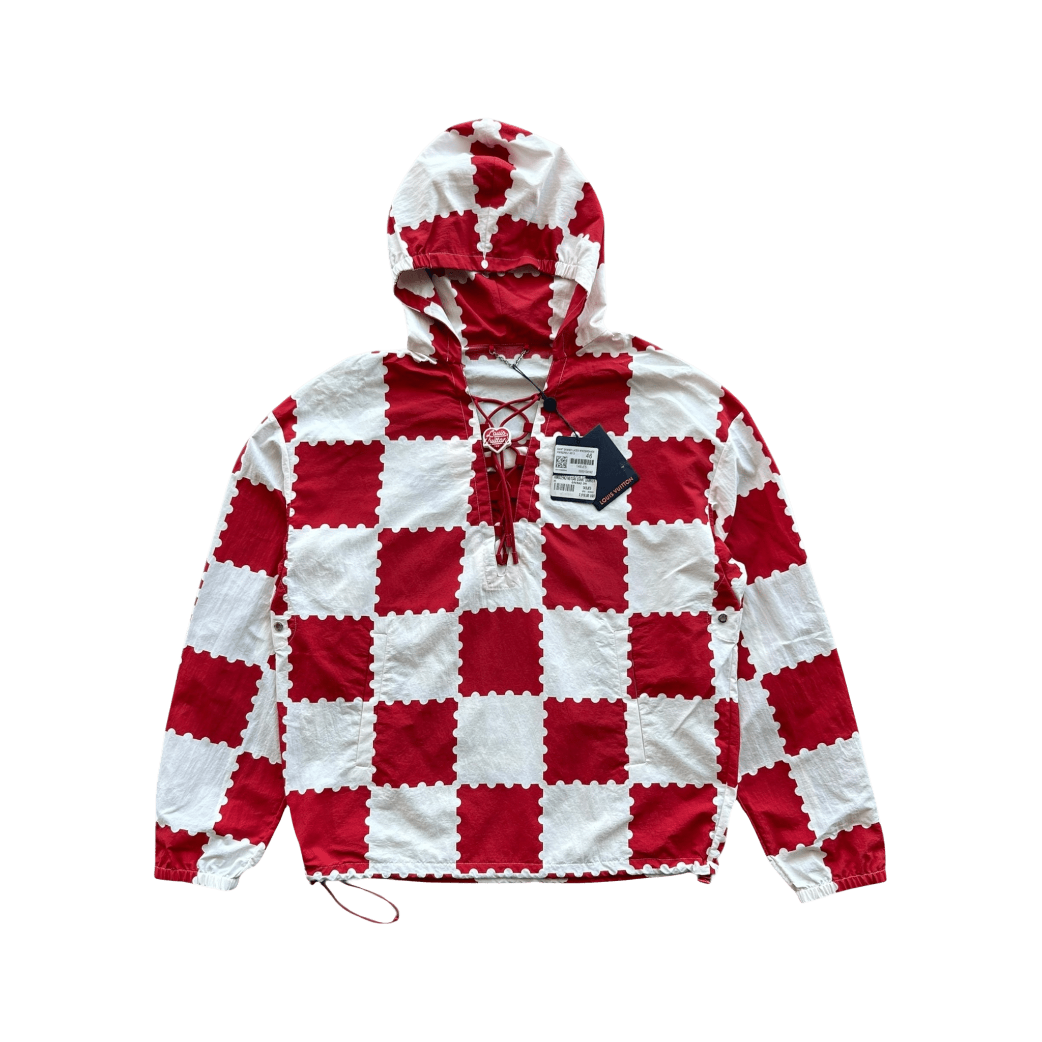 Louis Vuitton Nigo Red & White Checkered Windbreaker