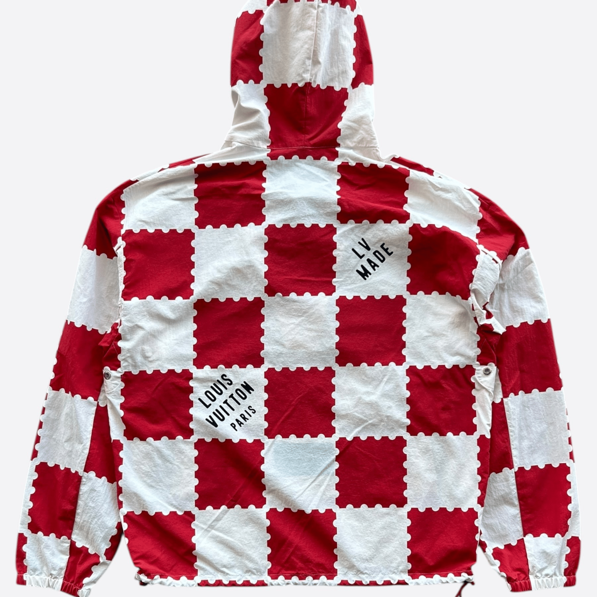 Louis Vuitton Nigo Red & White Checkered Windbreaker