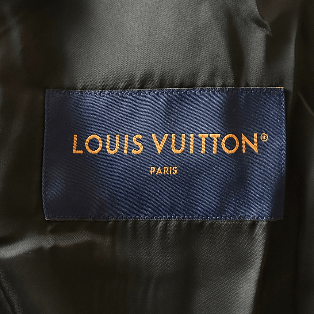 Louis Vuitton Black Leather Varsity Jacket