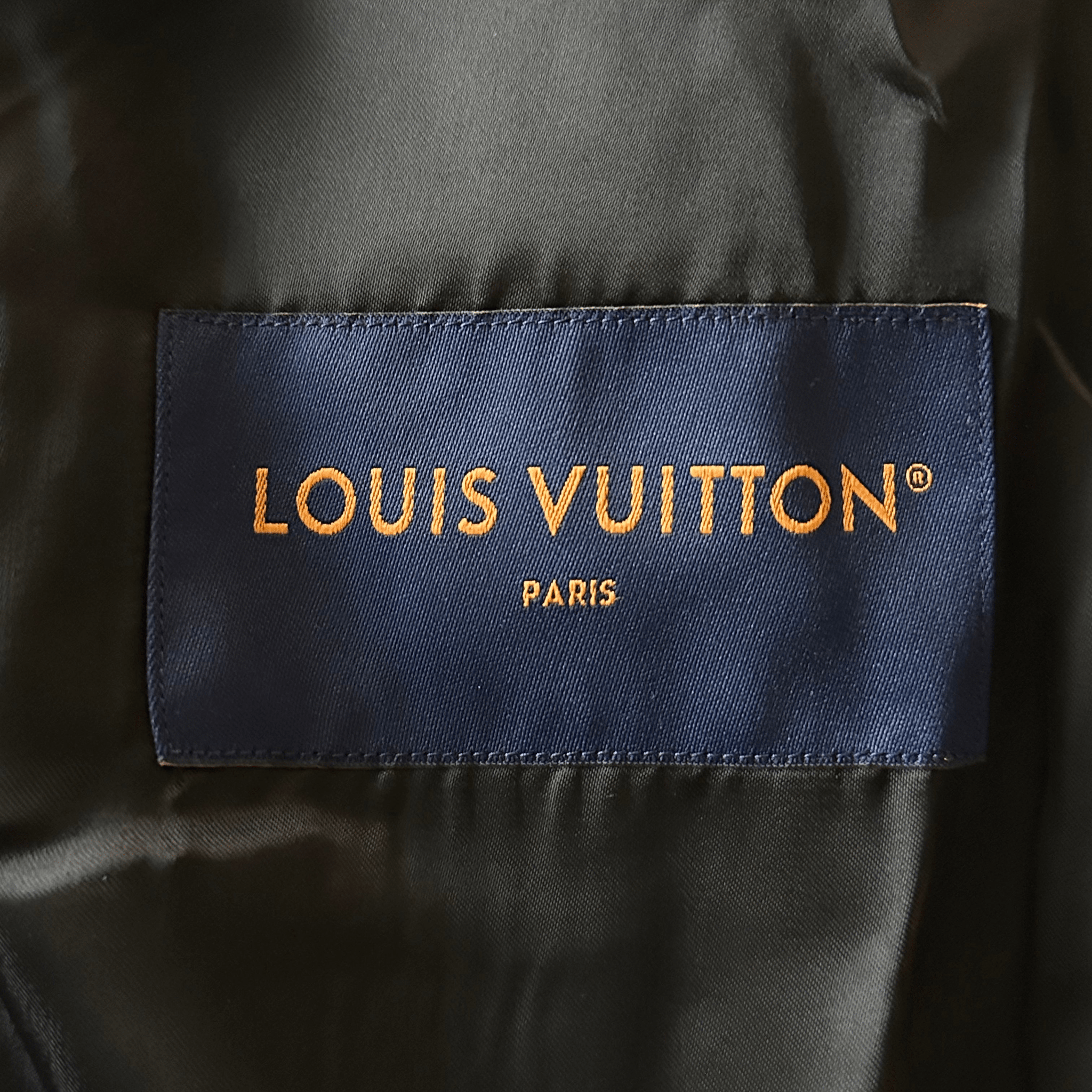 Louis Vuitton Black Leather Varsity Jacket