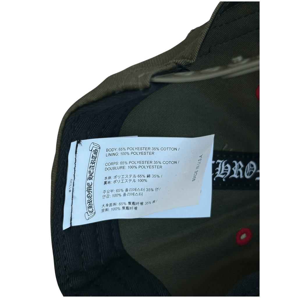 Chrome Hearts Olive & White Triple Cross Embroidered Hat - Morely TrendsChrome Hearts Type here:)