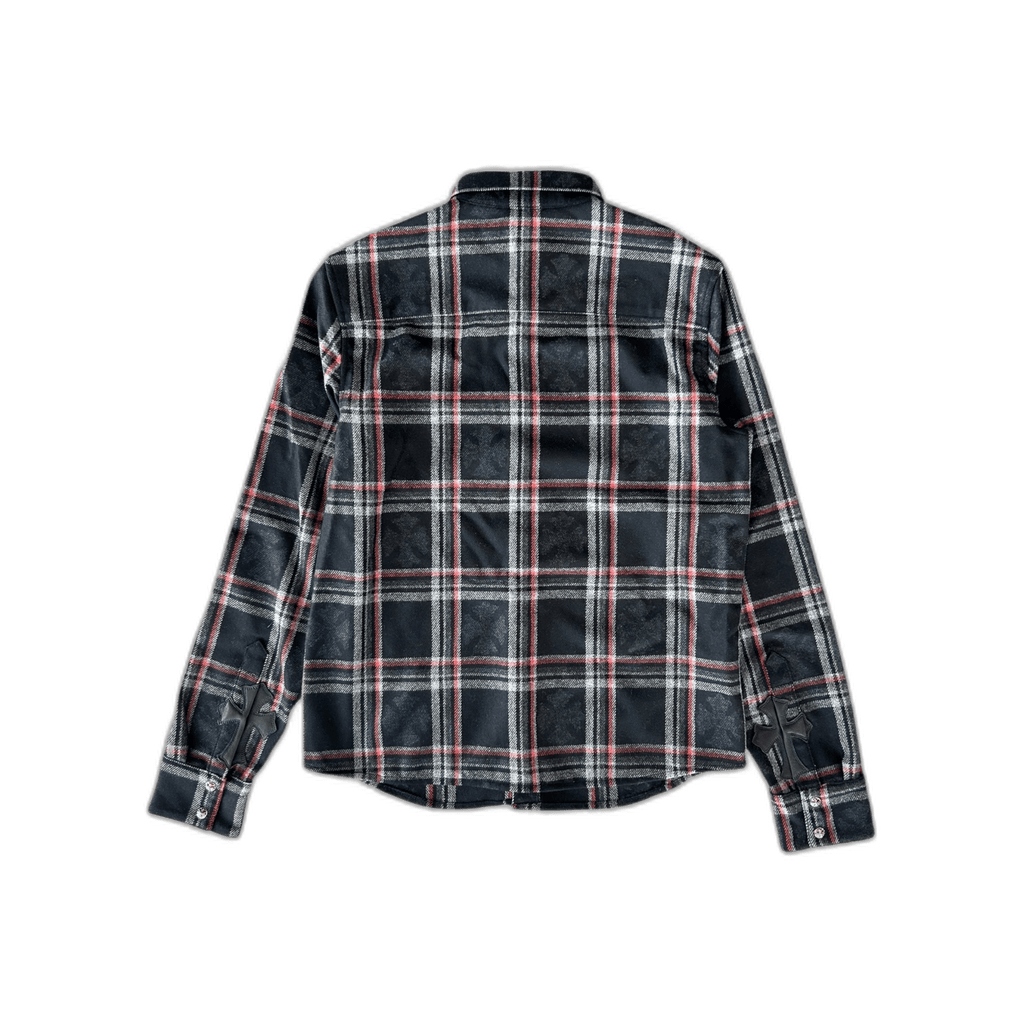 Chrome Hearts Navy Cross Jacquard Cashmere Button Up Shirt - Morely TrendsChrome Hearts Type here:)