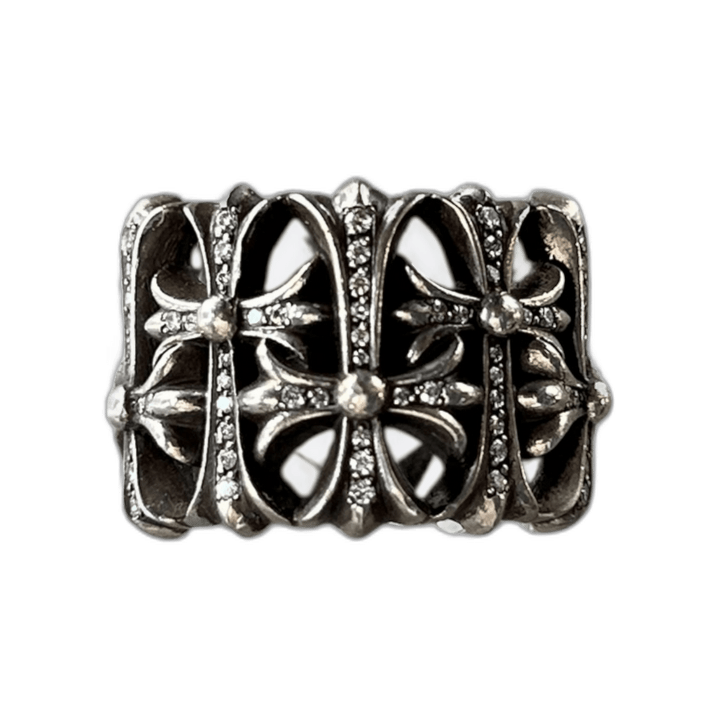 Chrome Hearts Silver & Diamond Cemetery Ring - Morely TrendsChrome Hearts Type here:)
