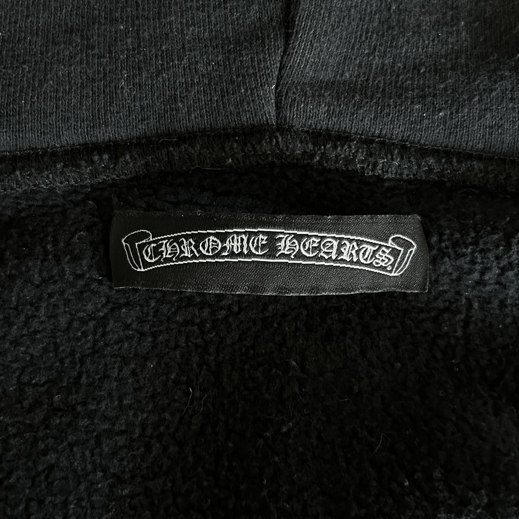 Chrome Hearts Black Leather Triple Cross Patch Zip Up Hoodie - Morely TrendsChrome Hearts Type here:)