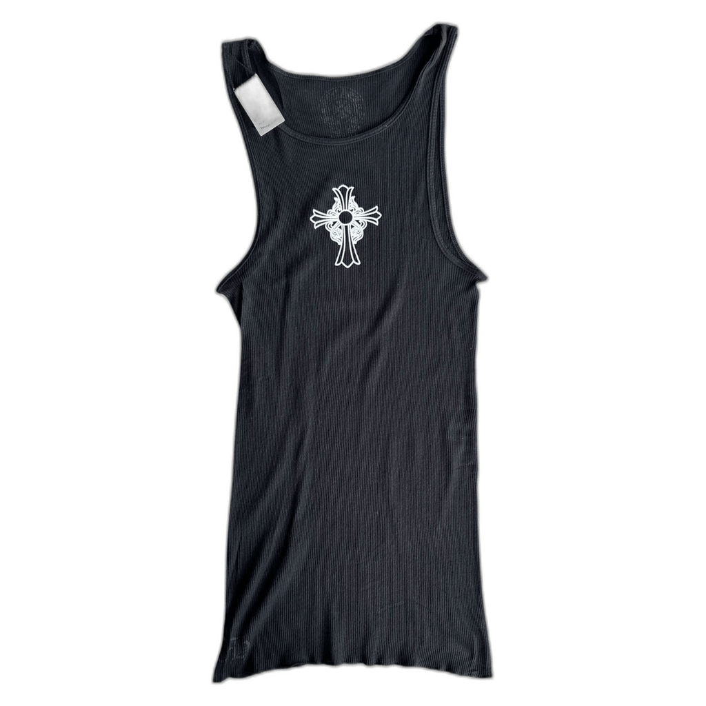 Chrome Hearts Black & White Cross Tank Top - Morely TrendsChrome Hearts Type here:)