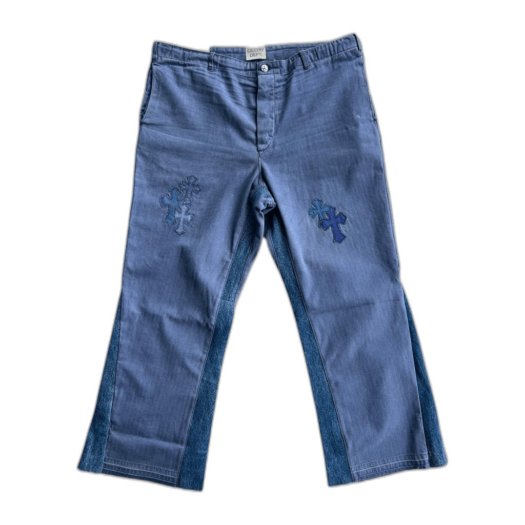 Chrome Hearts Gallery Dept Blue Cross Patch Vintage French Work Pants - Morely TrendsChrome Hearts Type here:)