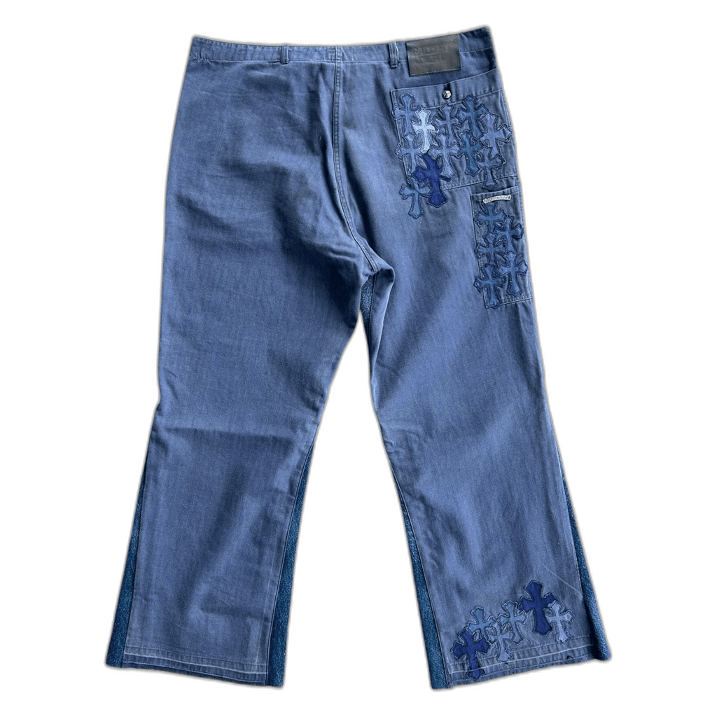 Chrome Hearts Gallery Dept Blue Cross Patch Vintage French Work Pants - Morely TrendsChrome Hearts Type here:)