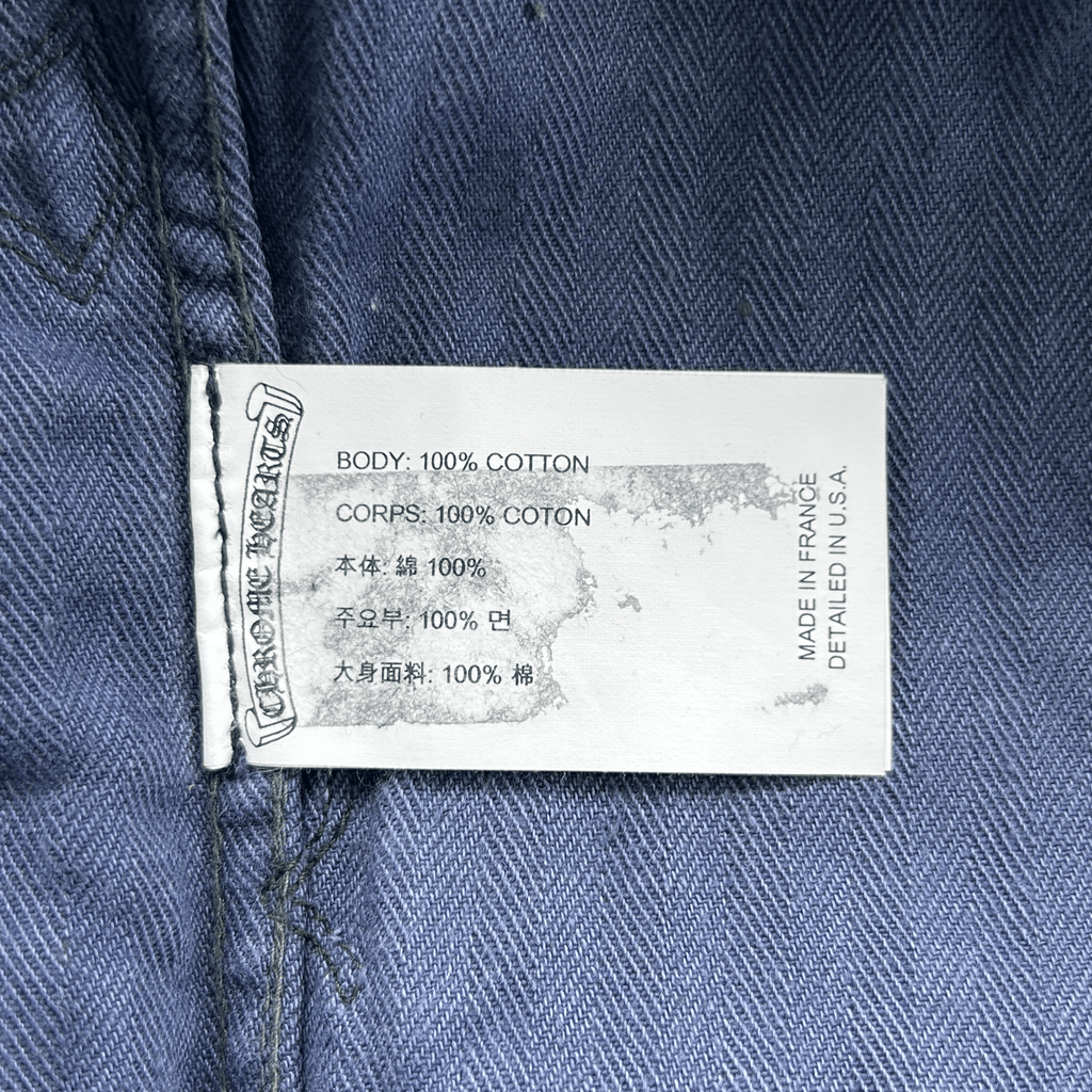 Chrome Hearts Gallery Dept Blue Cross Patch Vintage French Work Pants - Morely TrendsChrome Hearts Type here:)