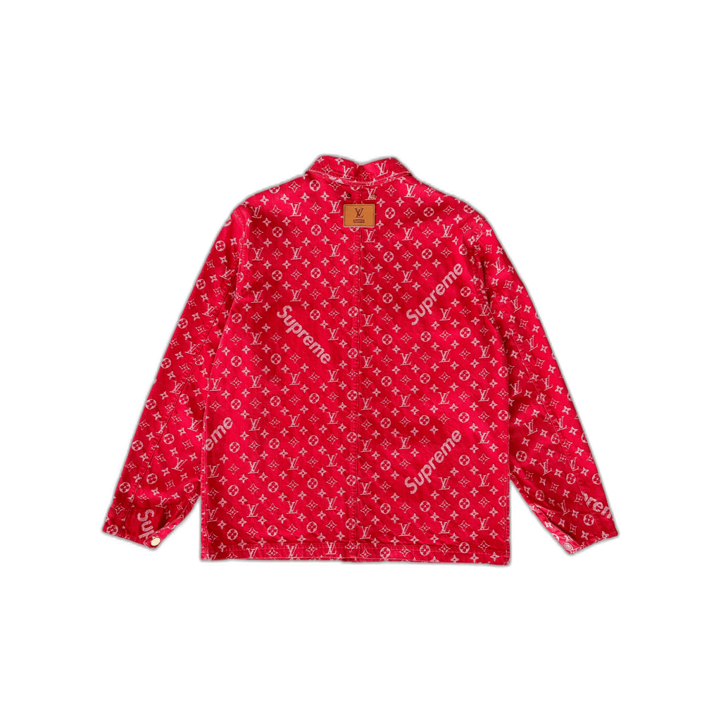 Louis Vuitton Supreme Red Monogram Chore Jacket 1/1 - Morely TrendsLouis Vuitton Type here:)