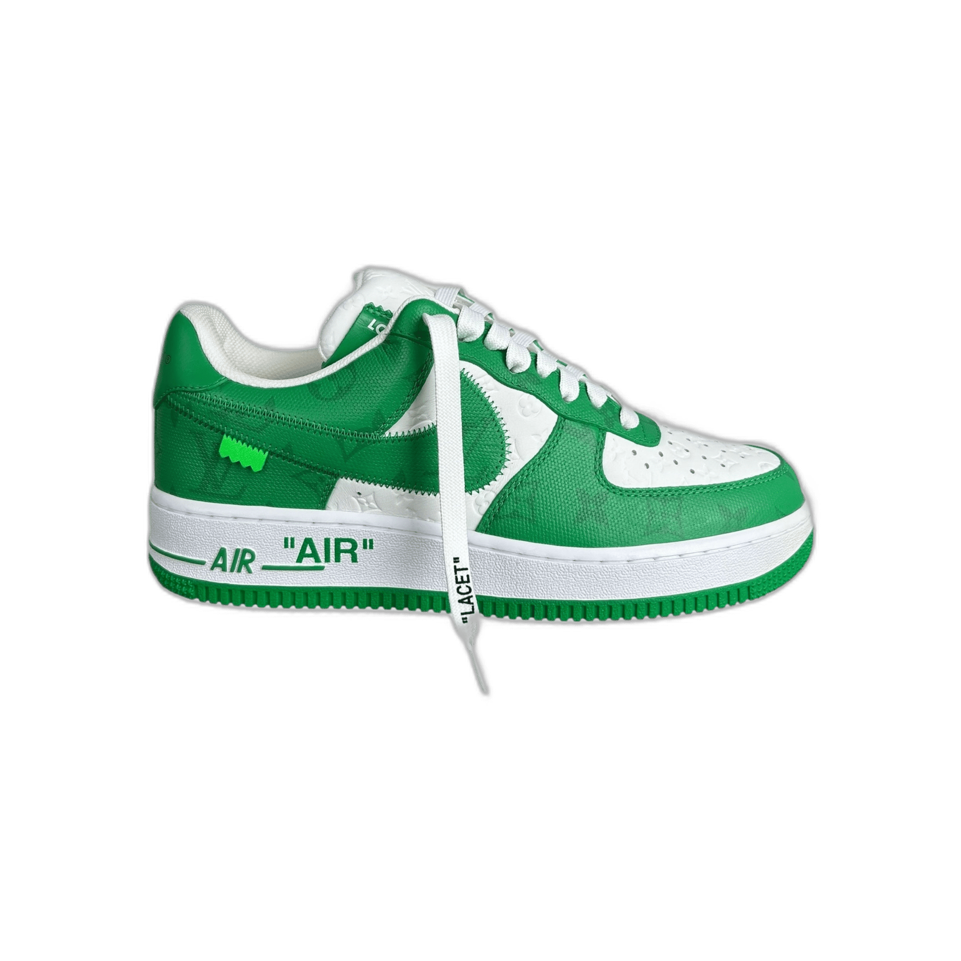 Louis Vuitton Nike Green & White Monogram Air Force 1 - Morely TrendsLouis Vuitton Type here:)