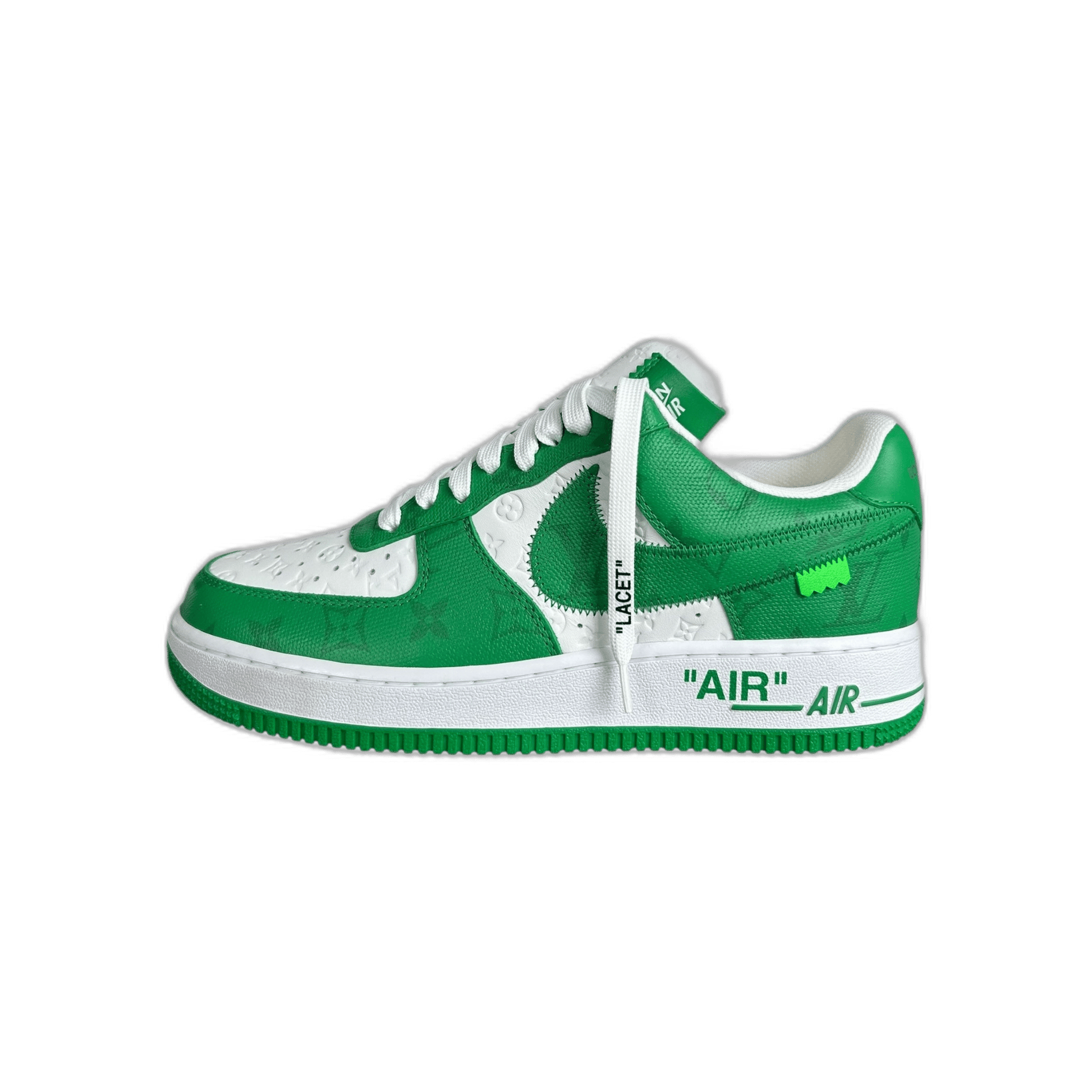 Louis Vuitton Nike Green & White Monogram Air Force 1 - Morely TrendsLouis Vuitton Type here:)