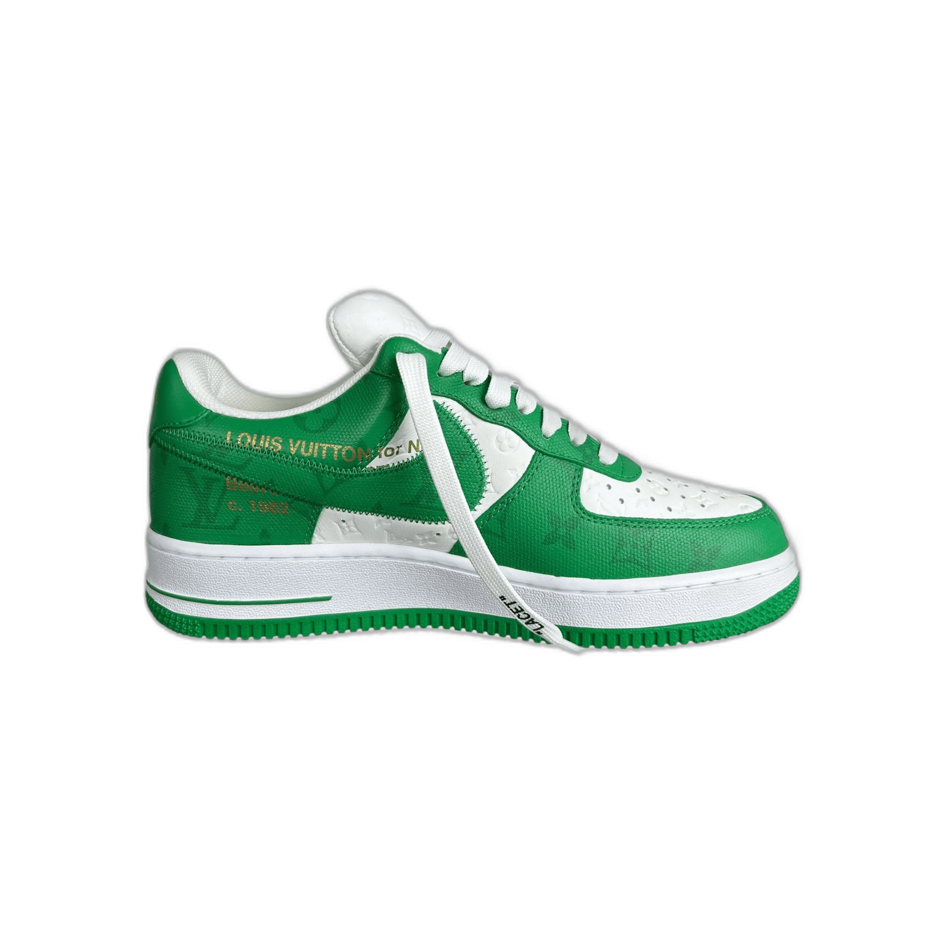 Louis Vuitton Nike Green & White Monogram Air Force 1 - Morely TrendsLouis Vuitton Type here:)
