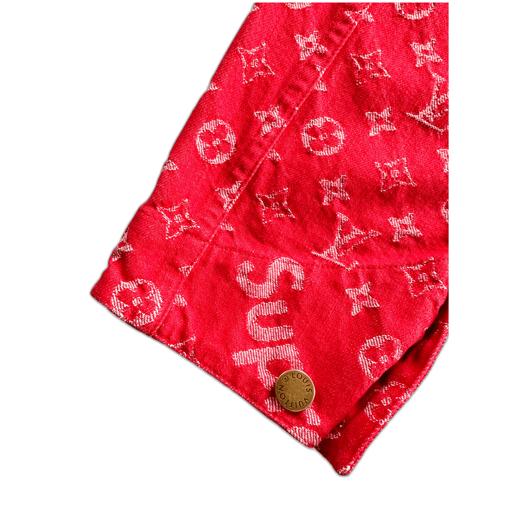 Louis Vuitton Supreme Red Monogram Chore Jacket 1/1 - Morely TrendsLouis Vuitton Type here:)