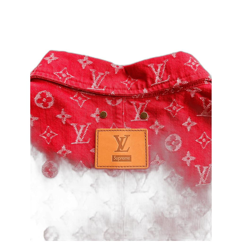 Louis Vuitton Supreme Red Monogram Chore Jacket 1/1 - Morely TrendsLouis Vuitton Type here:)