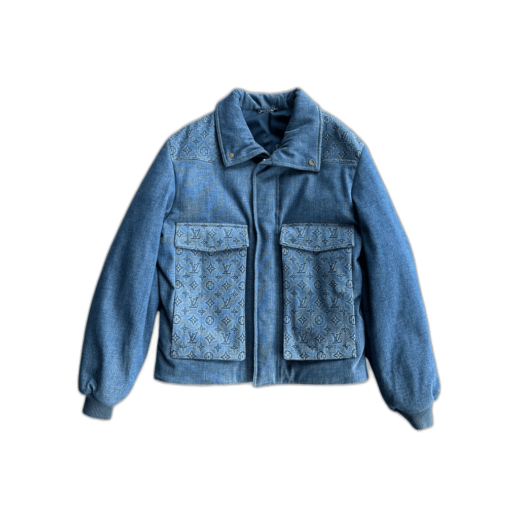Louis Vuitton Blue Monogram Padded Denim Jacket - Morely TrendsLouis Vuitton Type here:)
