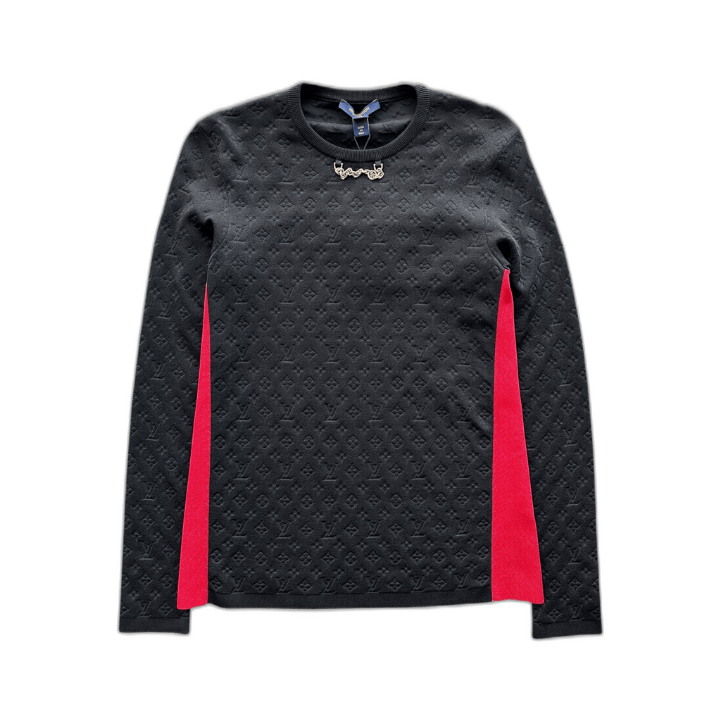 Louis Vuitton Black & Red Monogram Women's Sweater - Morely TrendsLouis Vuitton Type here:)
