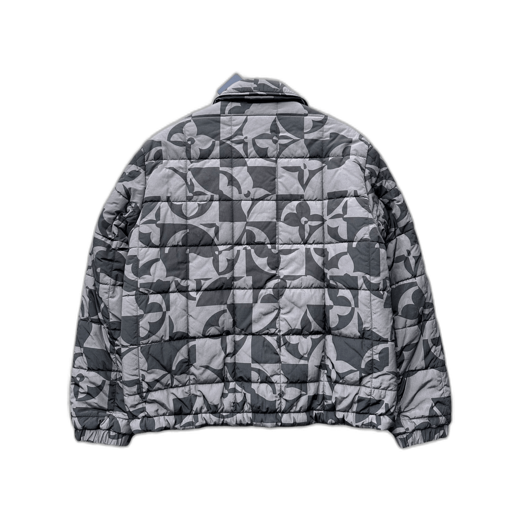 Louis Vuitton Grey & Black Flower Monogram Quilted Jacket - Morely TrendsLouis Vuitton Type here:)