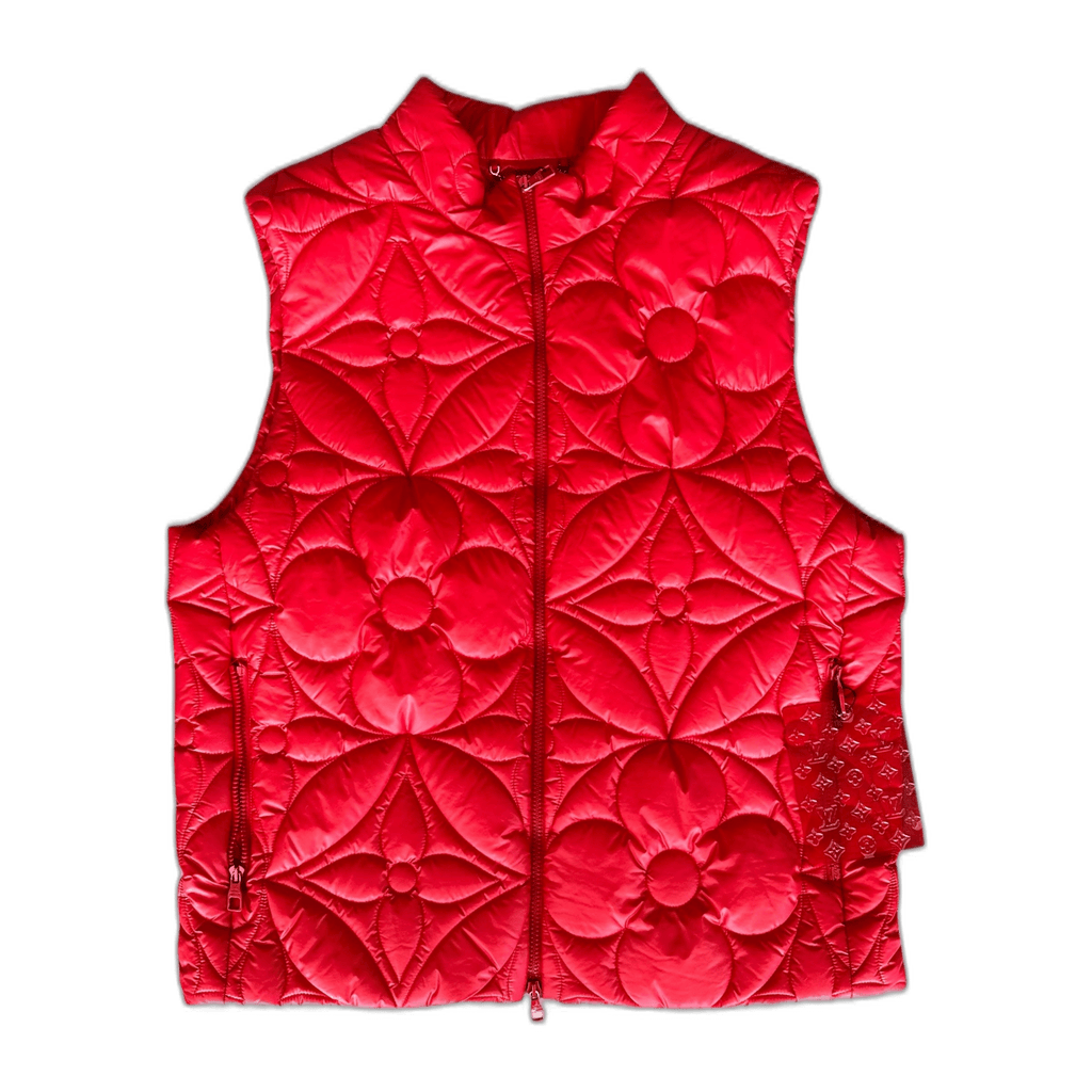 Louis Vuitton Red Flower Monogram Puffer Vest - Morely TrendsLouis Vuitton Type here:)