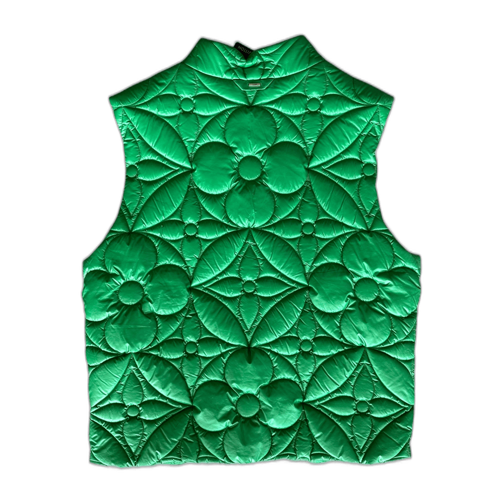 Louis Vuitton Green Flower Monogram Puffer Vest - Morely TrendsLouis Vuitton Type here:)