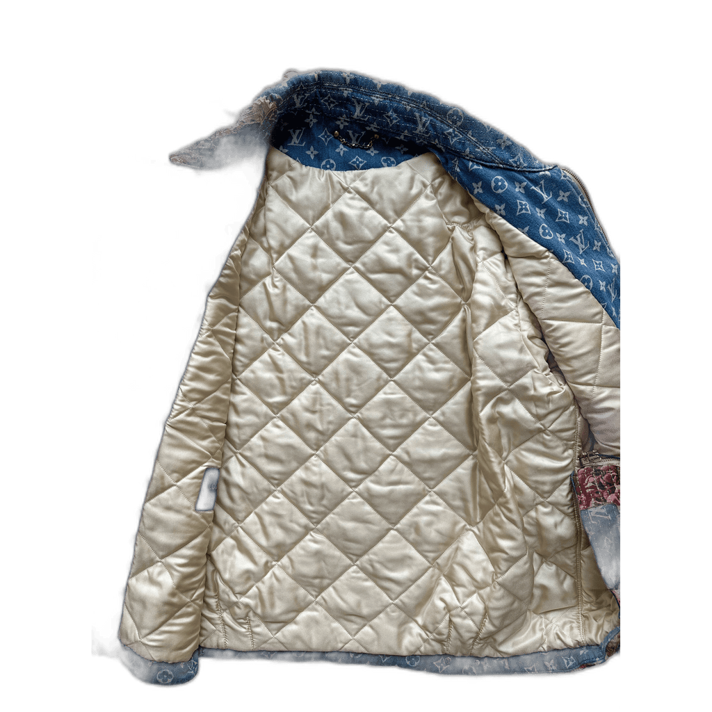 Louis Vuitton Blue Monogram Distressed Floral Workwear Jacket - Morely TrendsLouis Vuitton Type here:)