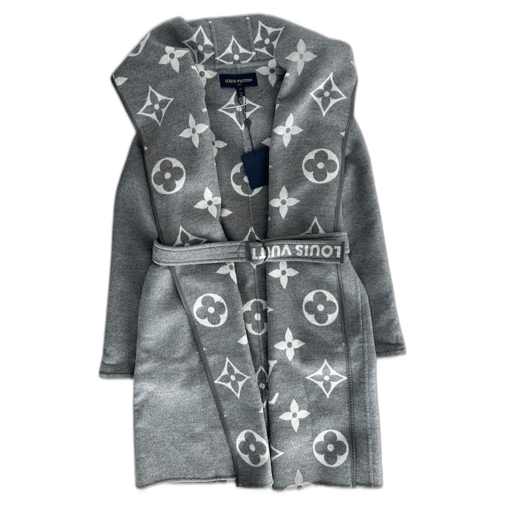 Louis Vuitton Grey & White Monogram Women's Peacoat - Morely TrendsLouis Vuitton Type here:)