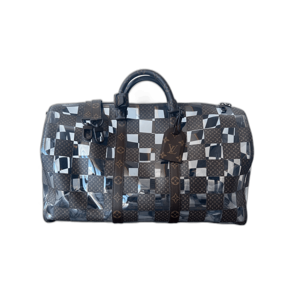 Louis Vuitton Transparent Brown Chess Monogram Keepall 50 - Morely TrendsLouis Vuitton Type here:)