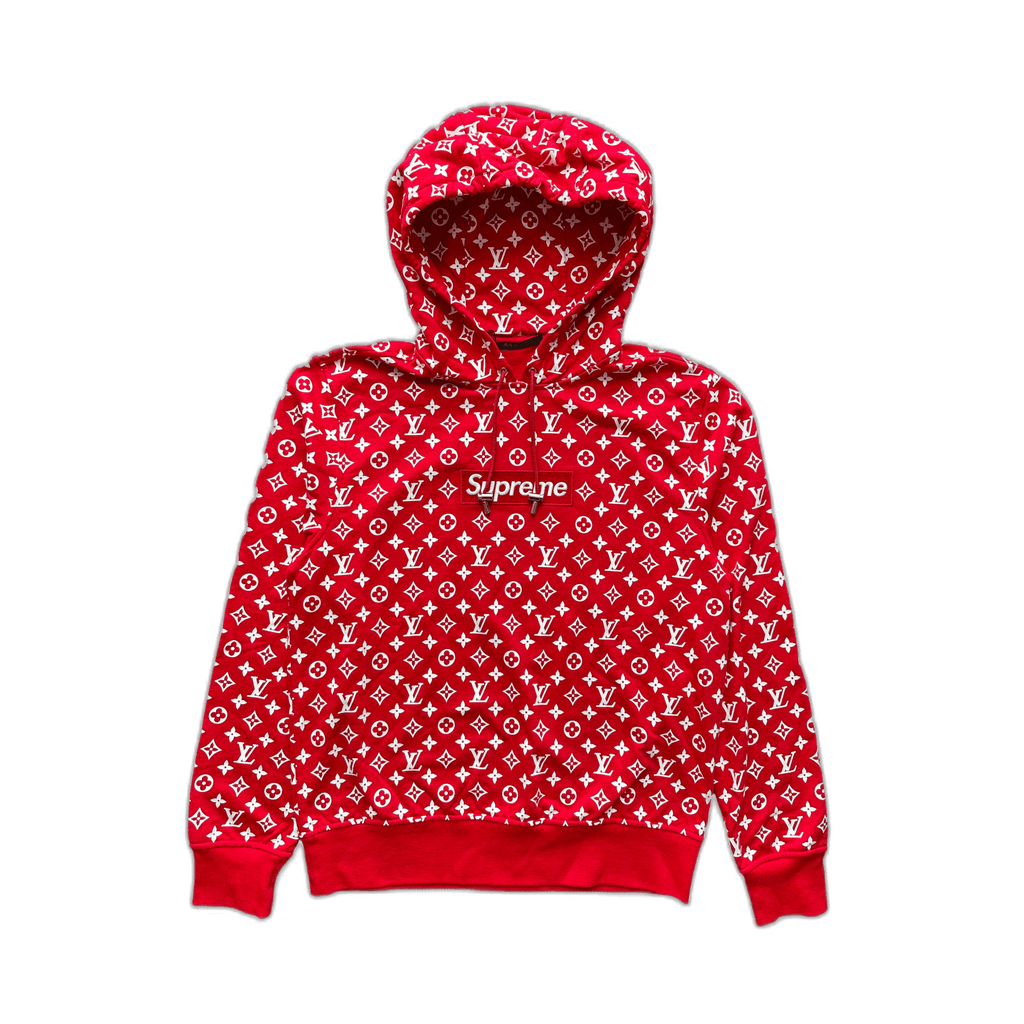 Louis Vuitton Supreme Red Monogram Box Logo Hoodie - Morely TrendsLouis Vuitton Type here:)