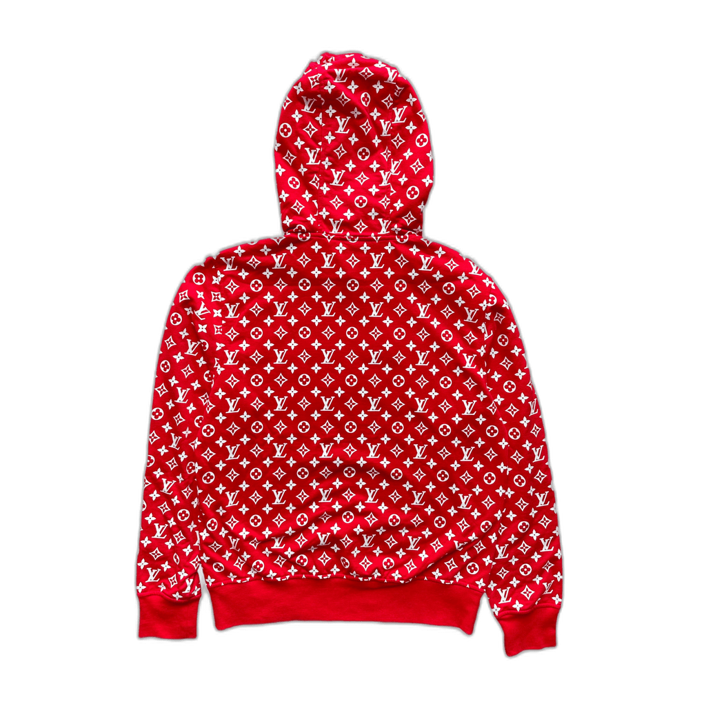 Louis Vuitton Supreme Red Monogram Box Logo Hoodie - Morely TrendsLouis Vuitton Type here:)